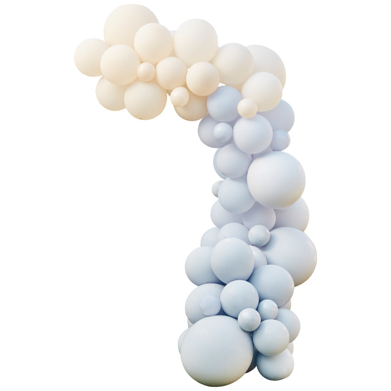 Blue and Nude Balloon Arch Kit - 75 Balloons