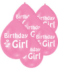 Pink Birthday Girl - 9" Latex Balloons (10pk)