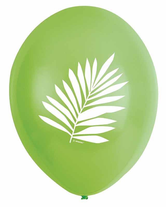 Tropical Palms Balloons - 11" Latex (6pk)
