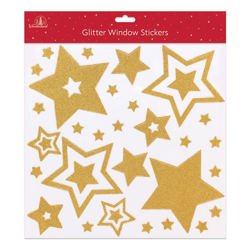 Glitter Window Stickers - Assorted