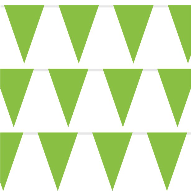 Green Plastic Bunting - 10m