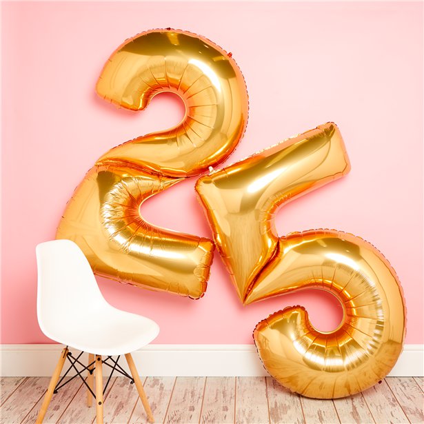Gold Foil Number Balloons - 64"