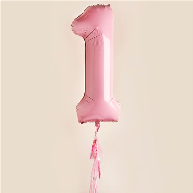 Pastel Pink 1st Birthday Balloon -  40" Foil