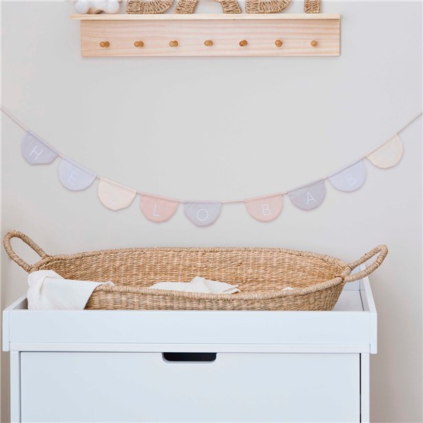 Hello Baby Fabric Bunting - 1.6m