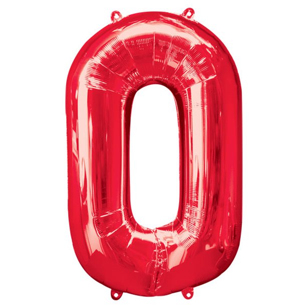 Red Foil Number Balloons - 34"