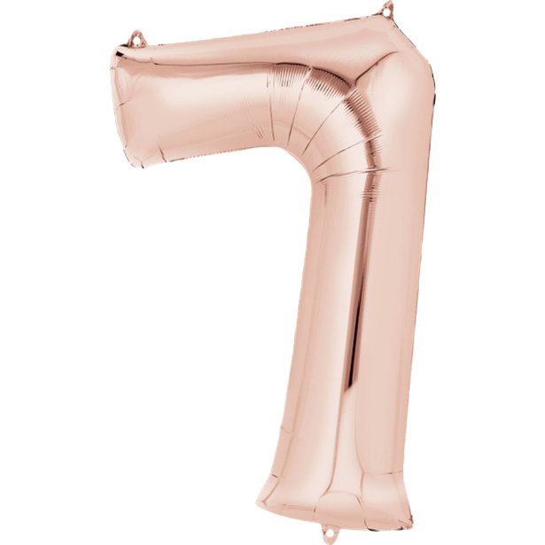 Rose Gold Foil Number Balloons - 34"