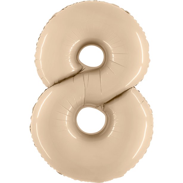 Satin Cream Foil Number Balloons - 40"