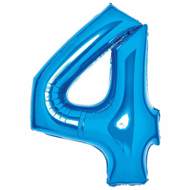 Blue Foil Number Balloons - 34"