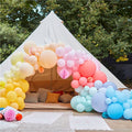 Brights & Fans Balloon Arch Backdrop - 200 Balloons