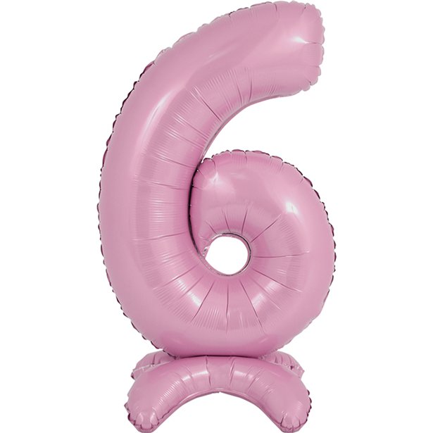 Pastel Pink Standing Number Balloons - 25" Air Fill