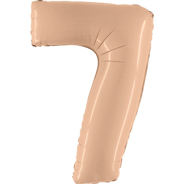 Satin Nude Foil Number Balloons - 40"
