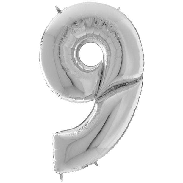 Silver Foil Number Balloons - 64"