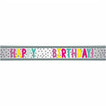 Happy Birthday Dots Add an Age Foil Banner - 1.74m