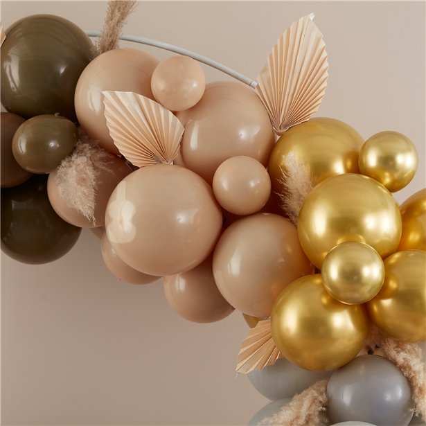Taupe & Nude Balloon Arch - 75 Balloons