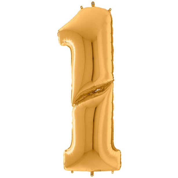 Gold Foil Number Balloons - 64"