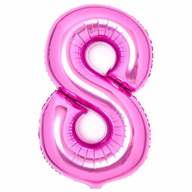 Pink Foil Number Balloons - 34"