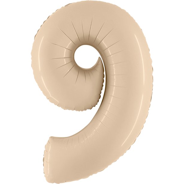 Satin Cream Foil Number Balloons - 40"