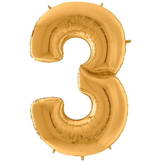 Gold Foil Number Balloons - 64"