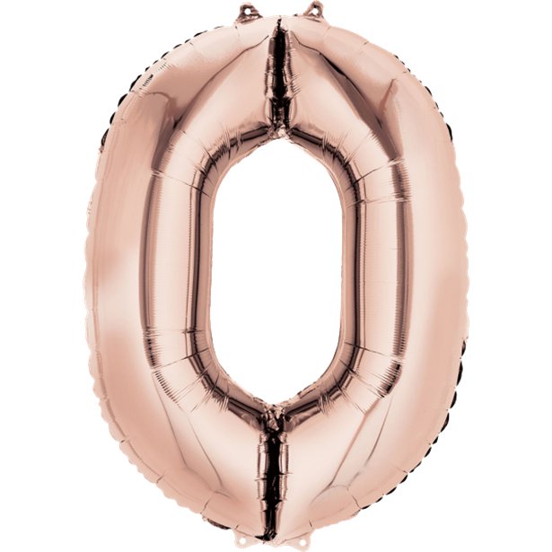 Rose Gold Foil Number Balloons - 34"
