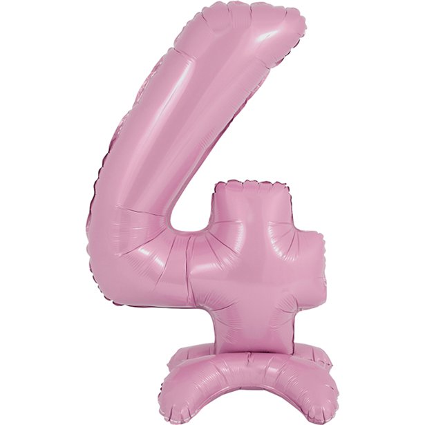 Pastel Pink Standing Number Balloons - 25" Air Fill