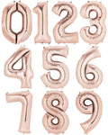 Rose Gold Foil Number Balloons - 34"