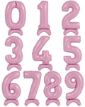 Pastel Pink Standing Number Balloons - 25" Air Fill