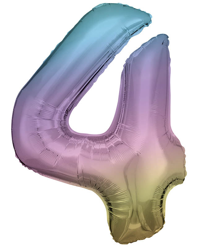 Rainbow Foil Number Balloons - 34"
