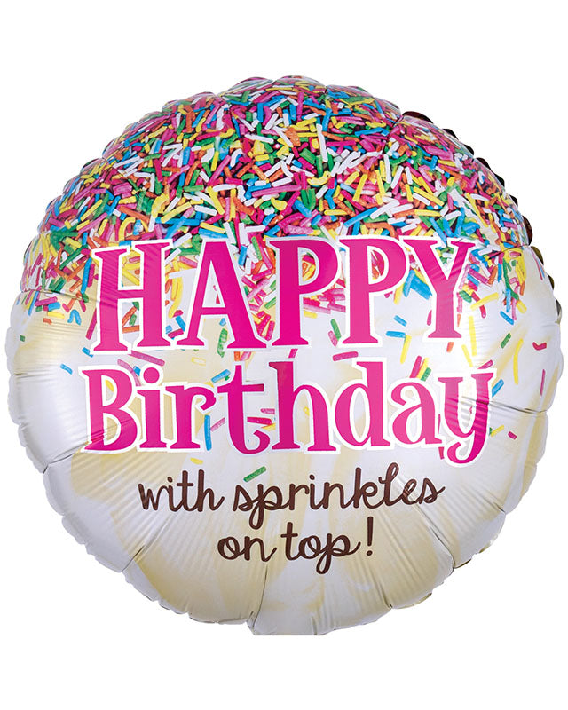 Sprinkles on Top Happy Birthday Balloon - 18" Foil