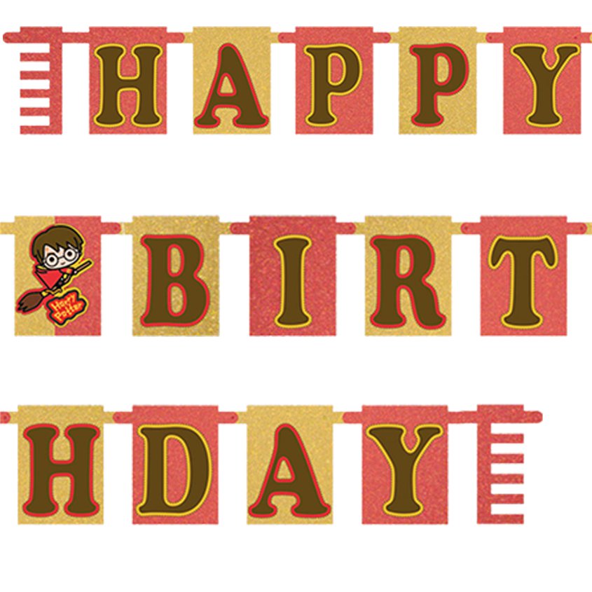 Harry Potter 'Happy Birthday' Paper Letter Banner - 1.6m