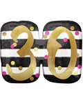 30th Pink & Gold Milestone SuperShape Balloon - 30" Foil