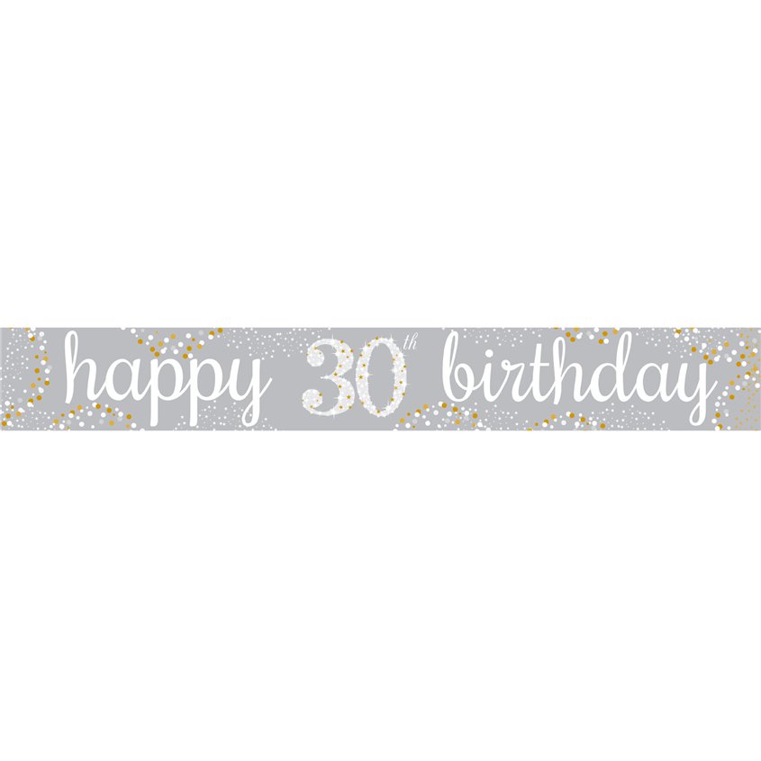 Happy 30th Birthday Celebration Paper Banners - 1m (3pk)
