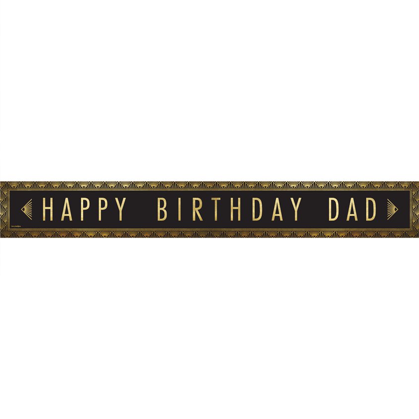 Happy Birthday Dad Paper Banners - 1m (3pk)